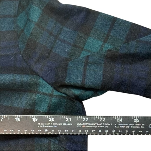 Tuckernuck Blackwatch Plaid Faye Blouse XL Bow Tie Ruffle Collar Wool Blend - Picture 11 of 13